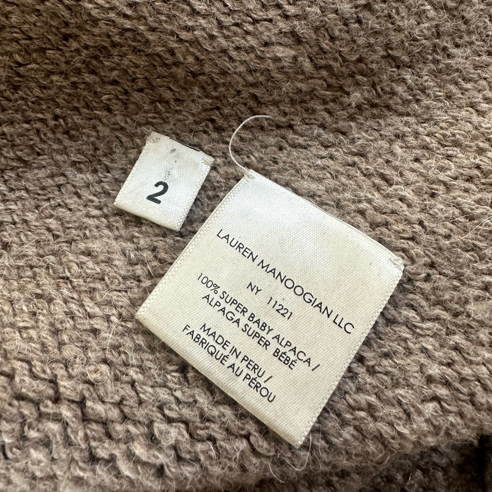 Lauren Manoogian Baby Alpaca Roll Cardigan - Picture 5 of 9